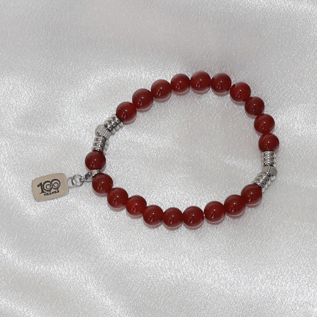 100 Thanks Red Agate Bracelet