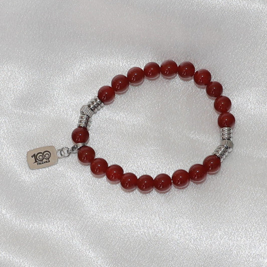 100 Thanks Red Agate Bracelet