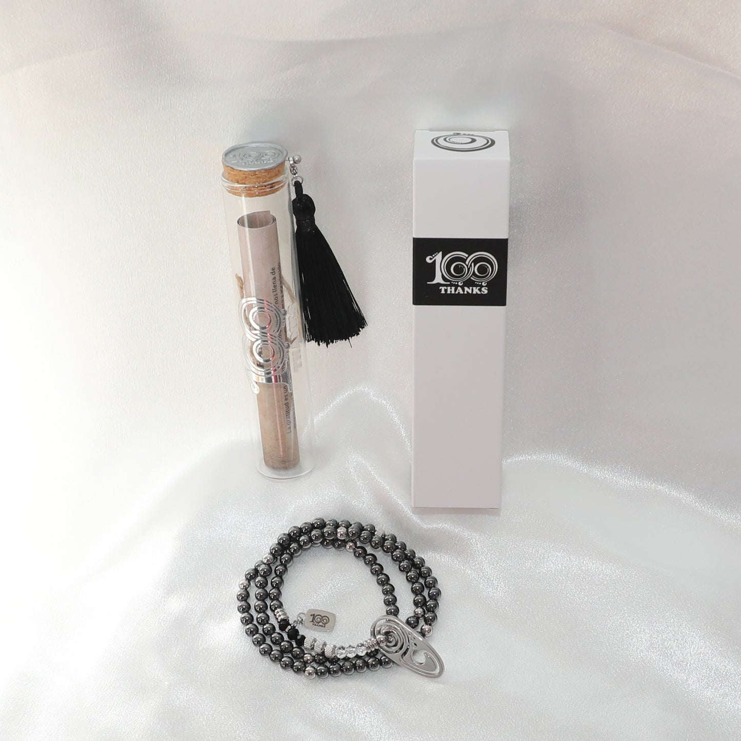 Collar 100 Thanks – Hematita