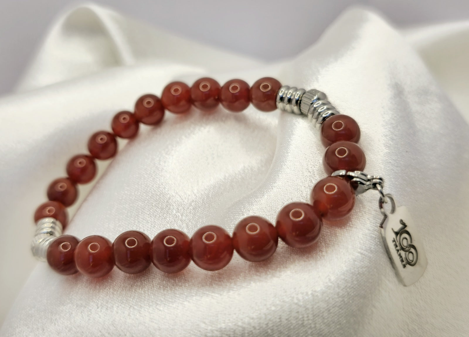 Pulsera 100 Thanks Ágata roja