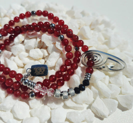 Collar 100 Thanks Ágata roja