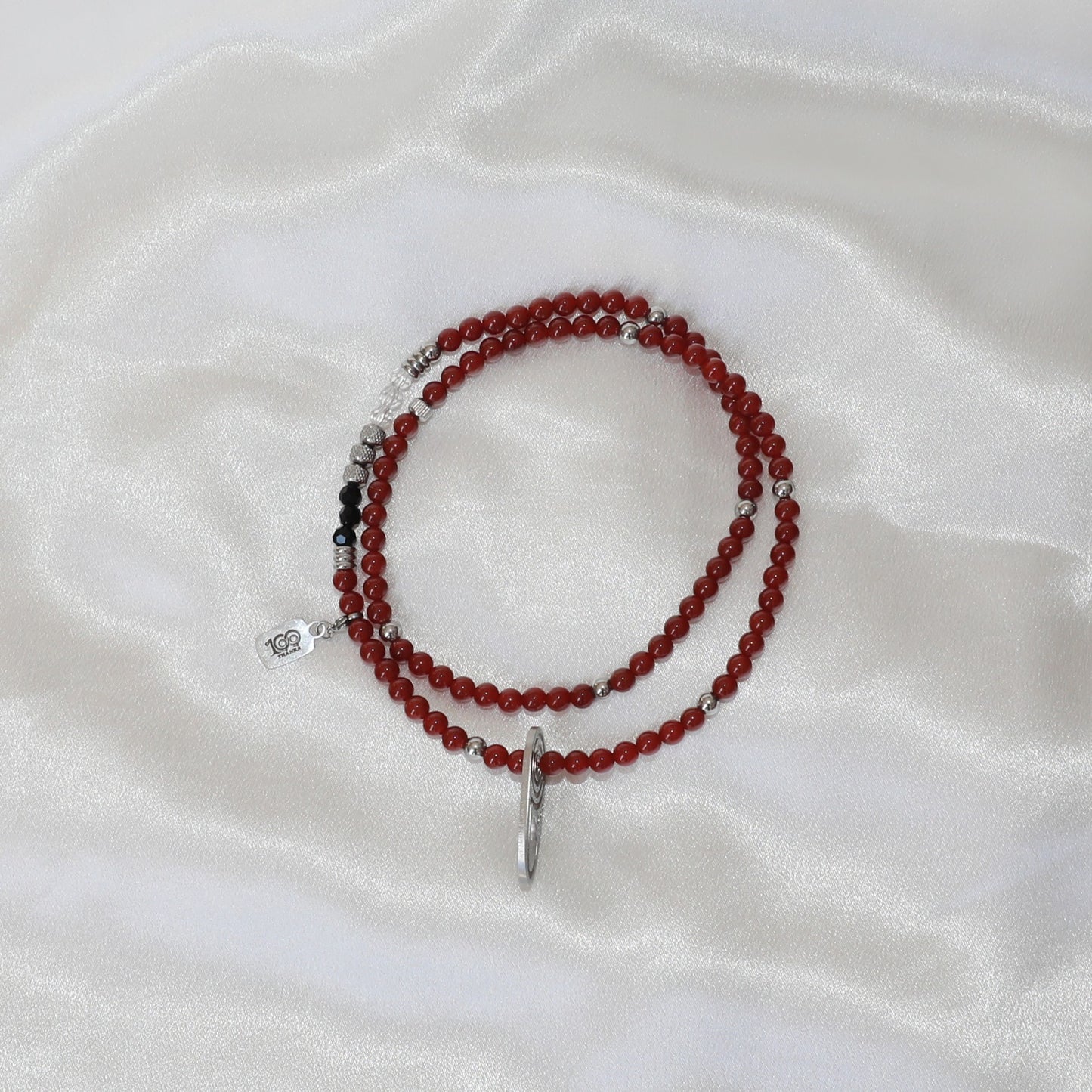 Collar 100 Thanks - Ágata roja